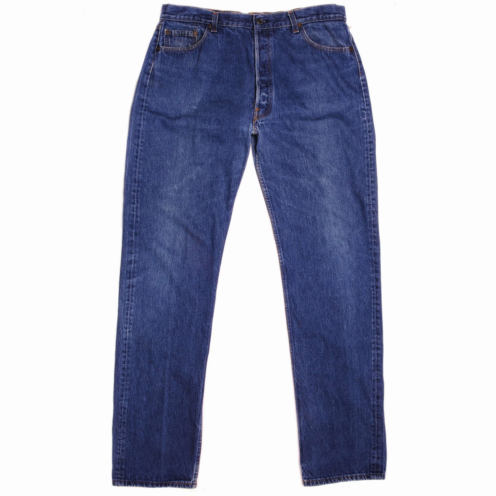 VINTAGE LEVIS 501 JEANS INDIGO SIZE W36 L35 MADE IN USA All Season Fit Weekend Ready