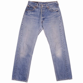 VINTAGE LEVIS 501 JEANS INDIGO 90s SIZE W28 L28 MADE IN USA Night Out City Walk Minimalist Neutral Look