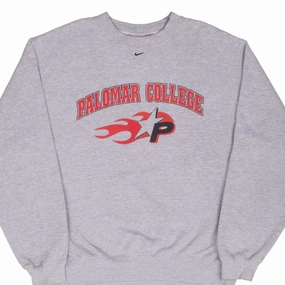 VINTAGE NCAA NIKE PALOMAR COLLEGE SWEATSHIRT 1990S LARGE Minimalist Design Lounge Fit