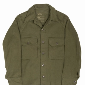 VINTAGE US ARMY OG 108 WOOL SHIRT 1953 KOREAN WAR SIZE MEDIUM NOS product yoga friendliness Outdoor Hoodie