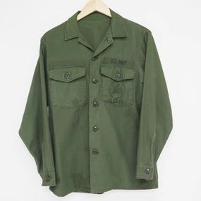 Comfortable Outfit product premium quality assurance VINTAGE USN US NAVY UTILITY SHIRT P-64 P64 1970 VIETNAM WAR SEABEES STAMPED