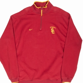 VINTAGE NCAA NIKE USC TROJANS QUARTER ZIP SWEATSHIRT 1990S XL product discount Comfort Apparel