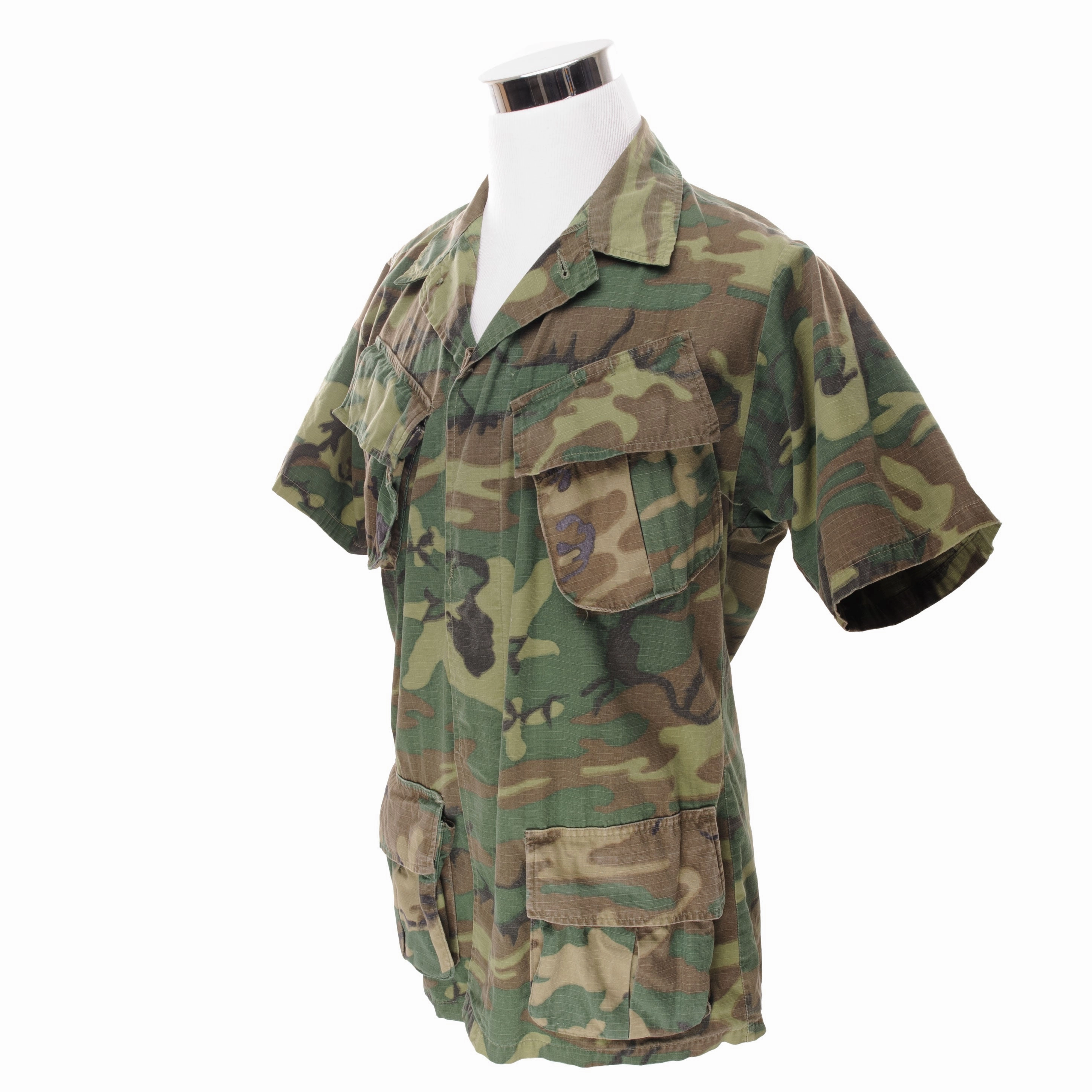 VINTAGE US ARMY TROPICAL COMBAT CAMO JACKET 5TH PAT 1970 VIETNAM WAR SMALL REG Hiking Style Blush