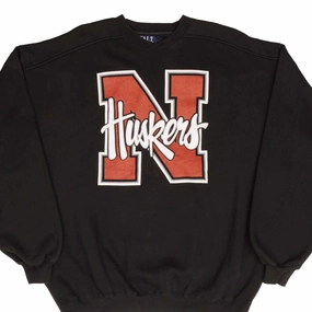 product water resistant protection VINTAGE NCAA NEBRASKA CORNHUSKERS 1990S BLACK SWEATSHIRT SIZE XL