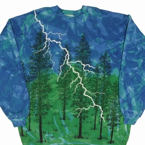 VINTAGE TIE DYE FOREST GRAPHIC LOCAL COLOR ART SWEATSHIRT 1990S SIZE XL Product Innovation