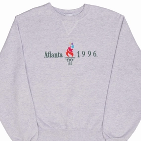 Minimalist Style VINTAGE ATLANTA OLYMPICS 1996 GREY CHAMPION SWEATSHIRT MEDIUM
