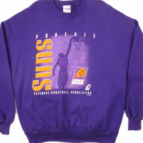 VINTAGE NBA PHOENIX SUNS SWEATSHIRT SIZE 2XL MADE IN USA Streetwear Basics Logo Emblem