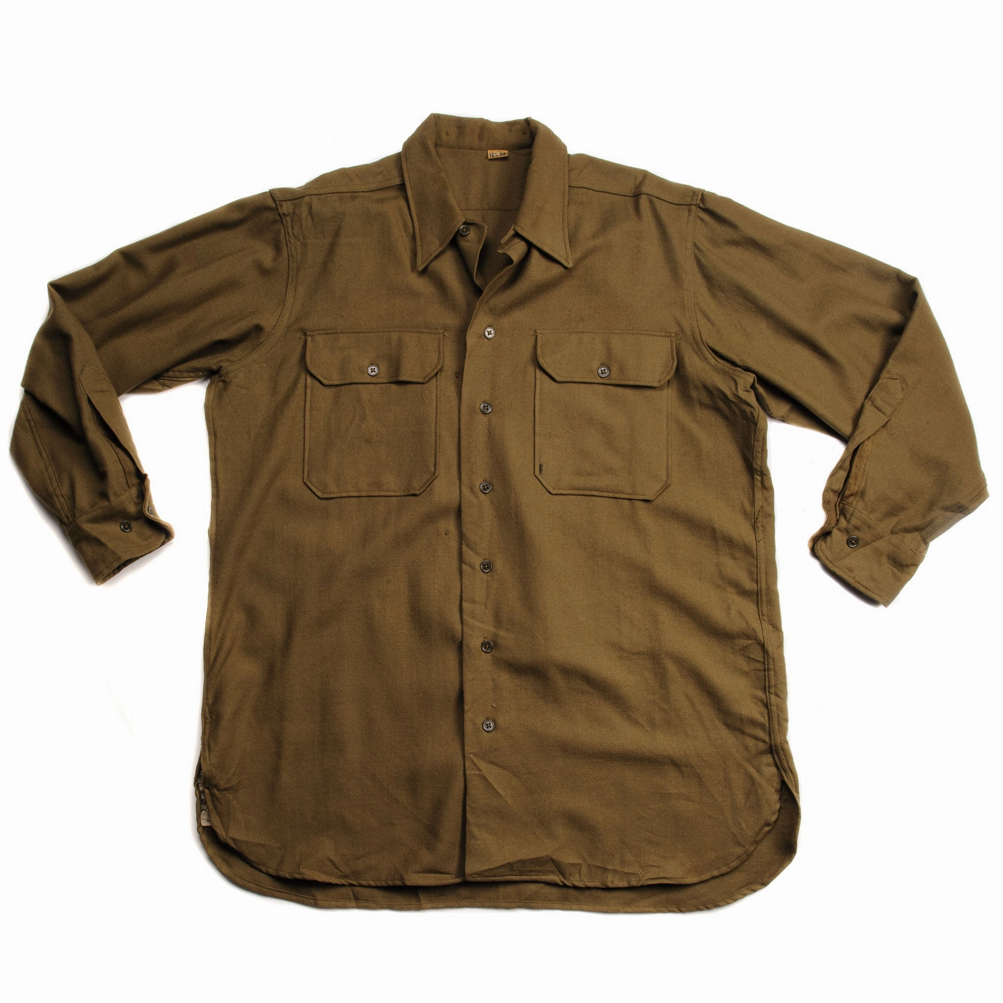 product holiday wear celebration VINTAGE US ARMY M-37 M37 FLANNEL SHIRT 1945 WW2 SIZE 16 1/2 X 33