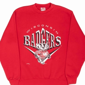 VINTAGE NCAA WISCONSIN BADGERS SWEATSHIRT 1990S MEDIUM Easy to Carry Trendy Wearable
