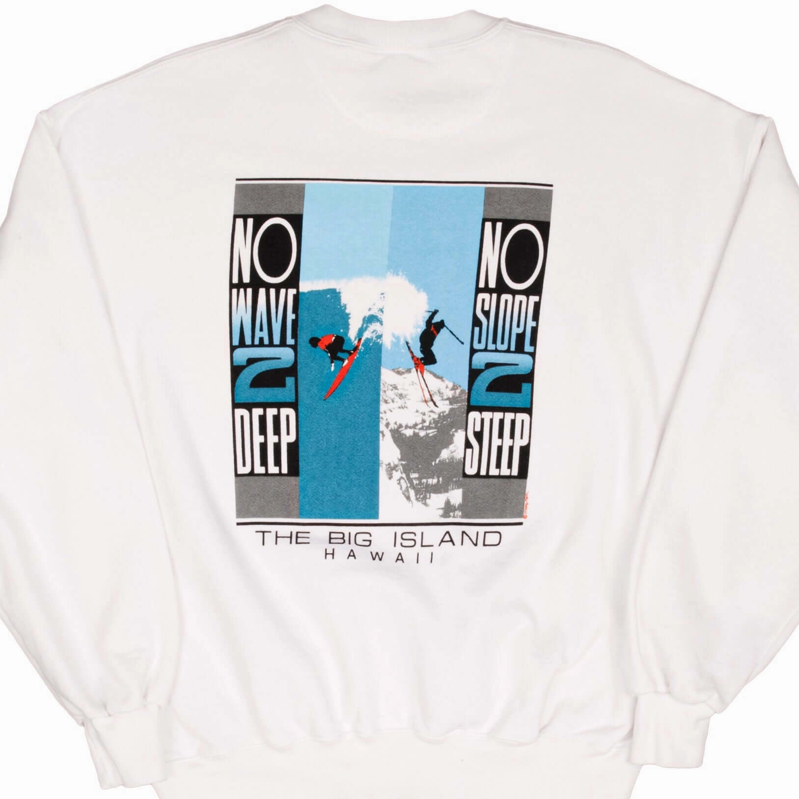 VINTAGE SURF CRAZY SHIRT BIG ISLAND HAWAII SWEATSHIRT 1980S LARGE MADE IN USA Travel Bold Active Comfort