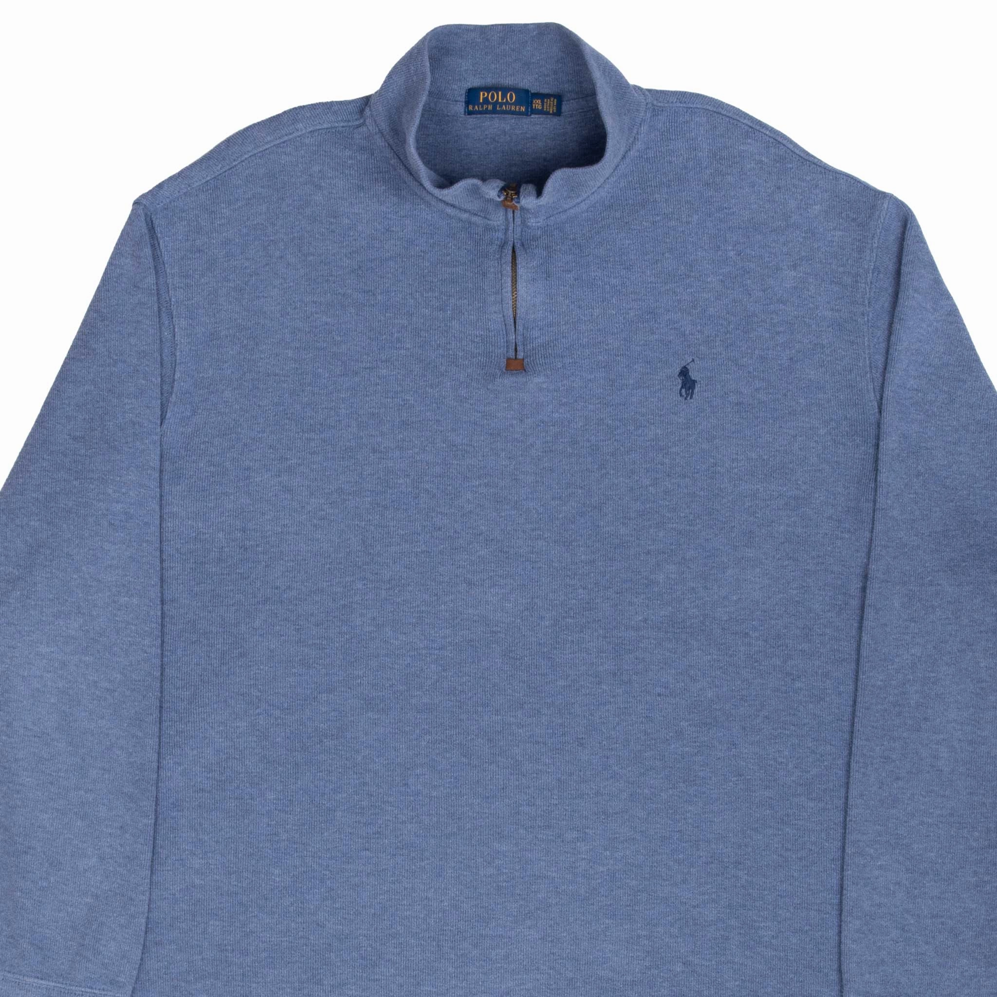 product bag functionality Casual Comfort VINTAGE POLO RALPH LAUREN BLUE QUARTER 1/4 ZIP SWEATER SIZE 2XL
