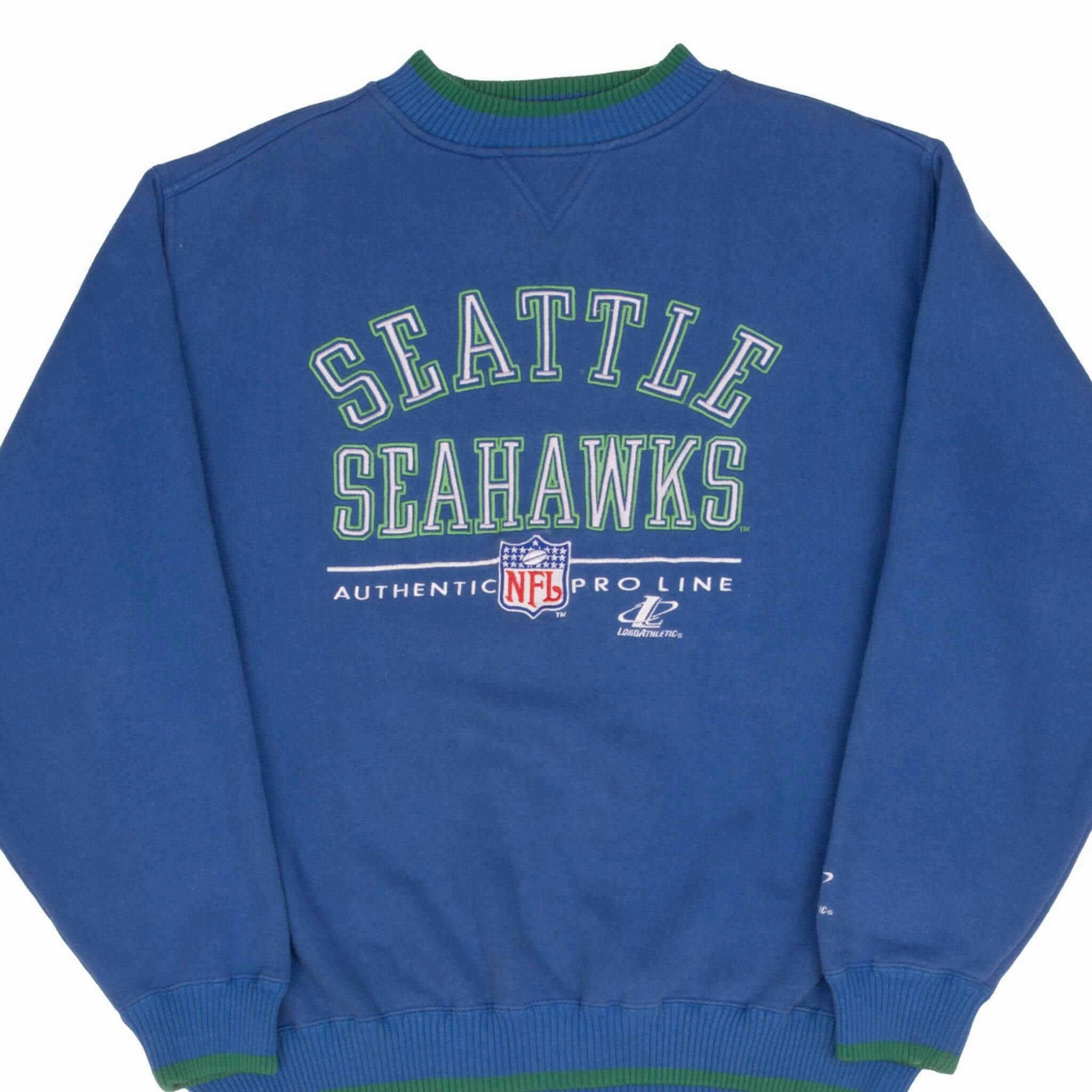 VINTAGE NFL SEATTLE SEAHAWKS EMBROIDERED SWEATSHIRT 1990S SIZE XL MADE IN USA Lightweight Hoodie Warm Layers