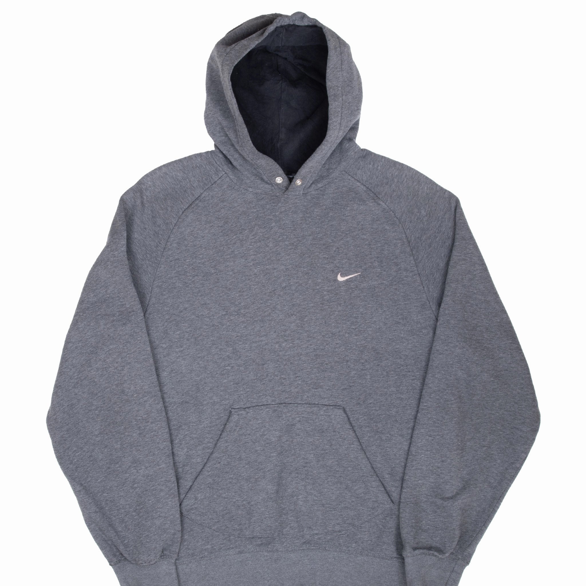 Snug Fit Timeless Fashion VINTAGE NIKE CLASSIC SWOOSH DARK GREY HOODIE SWEATSHIRT 2000S MEDIUM