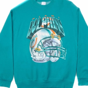 product polka dot playfulness VINTAGE NFL MIAMI DOLPHINS SWEATSHIRT 1995 SIZE LARGE MADE IN USA