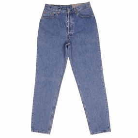 Flexible Waistband Casual Student Outfit VINTAGE LEVIS 501 WOMEN JEANS INDIGO 1990S SIZE W30 L32 MADE IN FRANCE DEADSTOCK