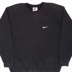 VINTAGE NIKE CLASSIC SWOOSH SWEATSHIRT 1990S SIZE MEDIUM MADE IN USA Minimal Comfort product metallic glamour