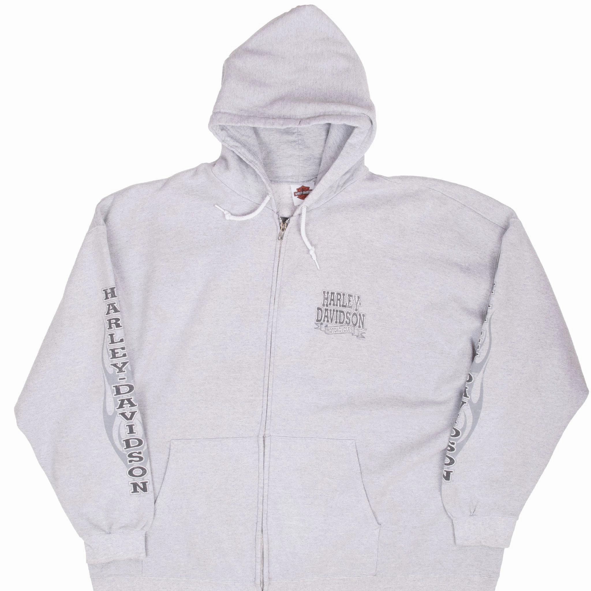 VINTAGE HARLEY DAVIDSON BARNETT EL PASO TEXAS ZIP UP HOODIE 2007 2XL Effortless Look logoed