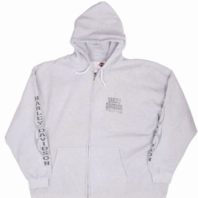 VINTAGE HARLEY DAVIDSON BARNETT EL PASO TEXAS ZIP UP HOODIE 2007 2XL Effortless Look logoed