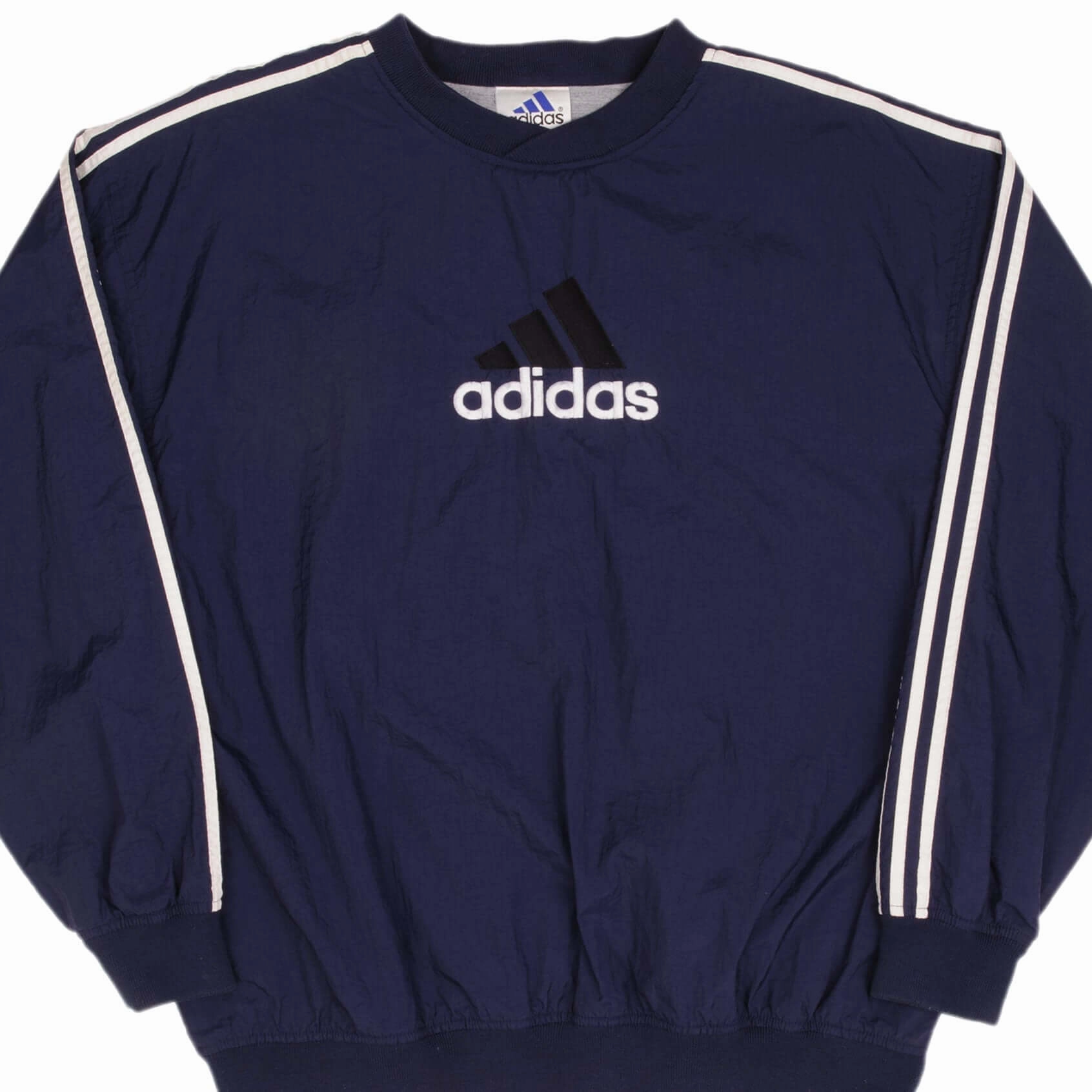 Everyday Warmth VINTAGE ADIDAS BIG LOGO WINDBREAKER PULLOVER JACKET 1990S SIZE LARGE