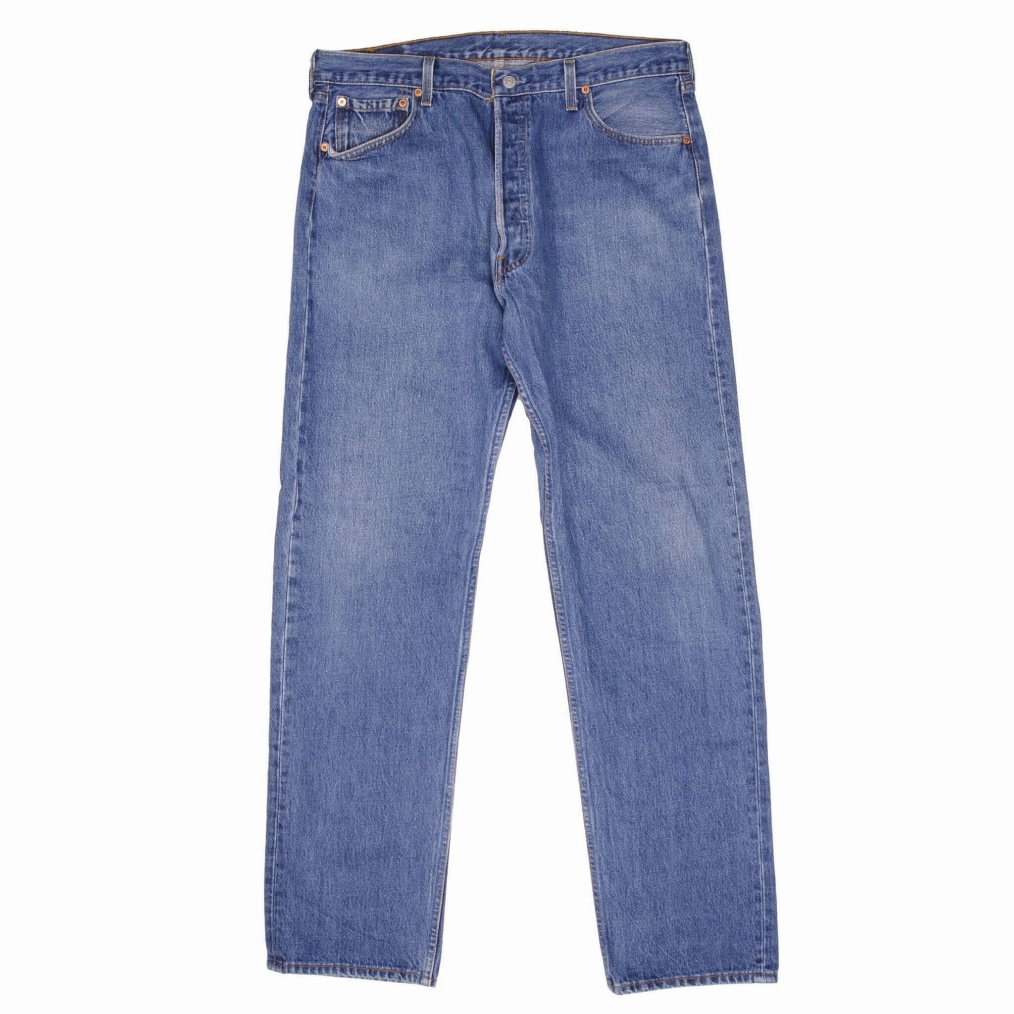 VINTAGE LEVIS 501 JEANS INDIGO 1990S SIZE W37 L34 MADE IN USA Work Meeting Trendy Modern Minimalist