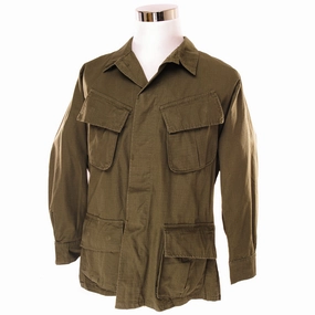 Recycled Polyester Blend Multi Seasonal VINTAGE US ARMY TROPICAL COMBAT JACKET 4TH PATTERN 1968 VIETNAM WAR SIZE MEDIUM SHORT