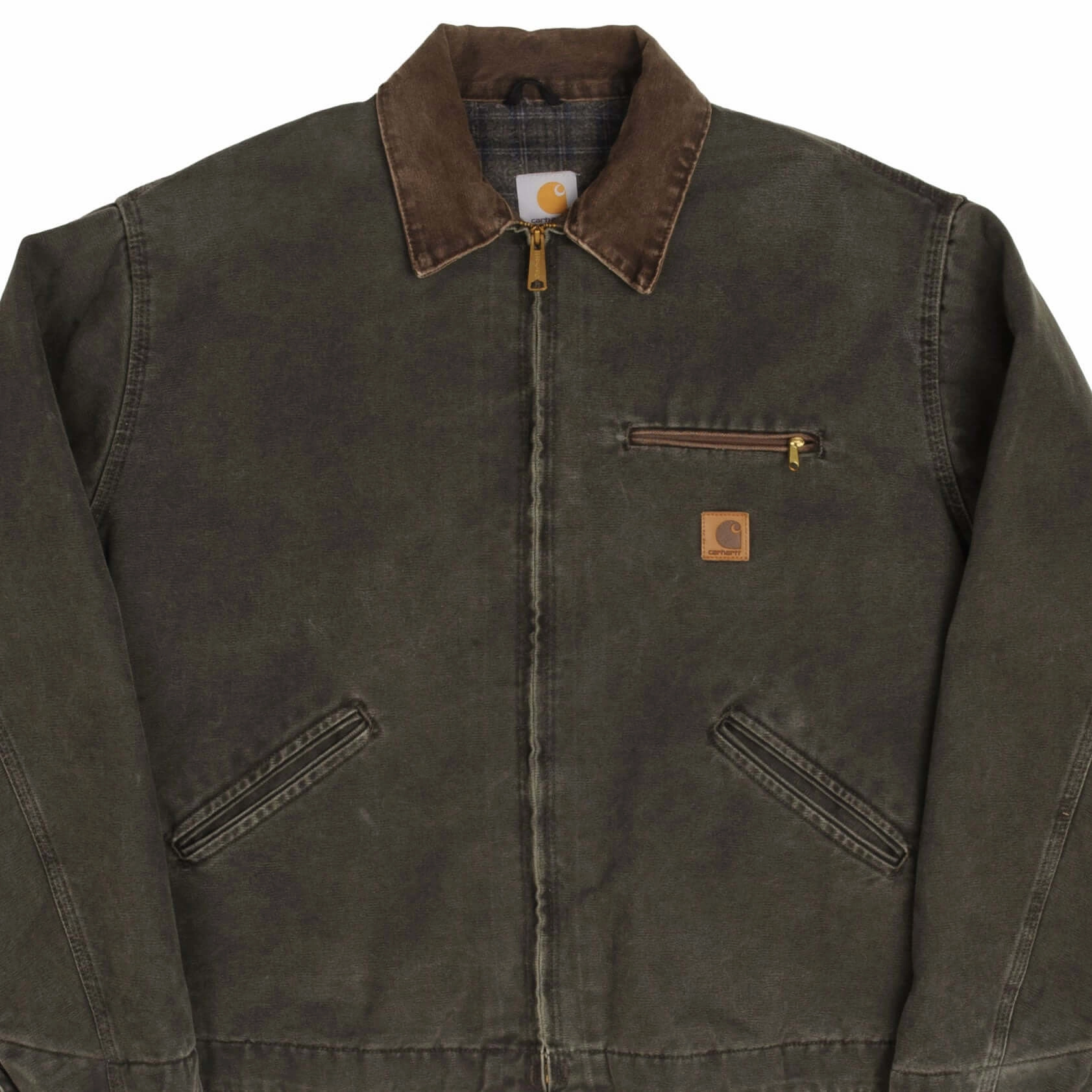 VINTAGE CARHARTT DETROIT STYLE WORKER JACKET 1990S J97MOS XL MADE USA Soft Interior Off Duty