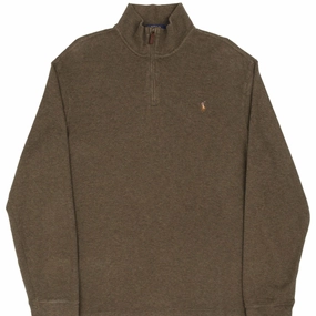 POLO RALPH LAUREN GREEN QUARTER 1/4 ZIP SWEATER SIZE 2XL Hoodie Style product office appropriate professionalism