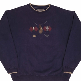 VINTAGE GOLF EMBROIDERED DAVID TAYLOR SWEATSHIRT 1990S SIZE XL product swimming suitability pattern trend