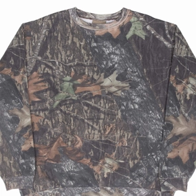 Relaxed Street Long Sleeve VINTAGE HUNTING MOSSY OAK BREAK UP CAMO SWEATSHIRT LARGE