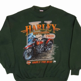 Easy Layer Urban Relaxed VINTAGE HARLEY DAVIDSON SWEATSHIRT SIZE XL 1990S MADE IN USA