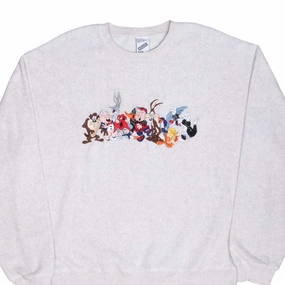 VINTAGE LOONEY TUNES EMBROIDERED SWEATSHIRT 1998 SIZE LARGE Comfortable Layers product hiking suitable durability