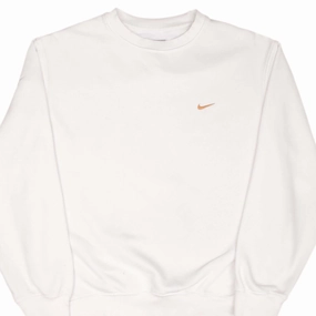 good for holidays VINTAGE NIKE CLASSIC SWOOSH WHITE SWEATSHIRT 2000S SIZE MEDIUM