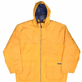 VINTAGE NIKE SPELLOUT YELLOW WINDBREAKER RAIN JACKET 1990S SIZE MEDIUM Timeless Form
