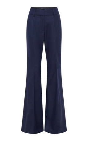 Rhein Flare Pant in Navy Wool Cashmere Flannel Quick Change