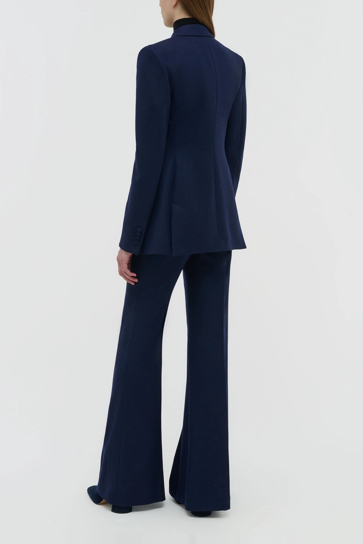 Active Look Rhein Flare Pant in Navy Wool Cashmere Flannel