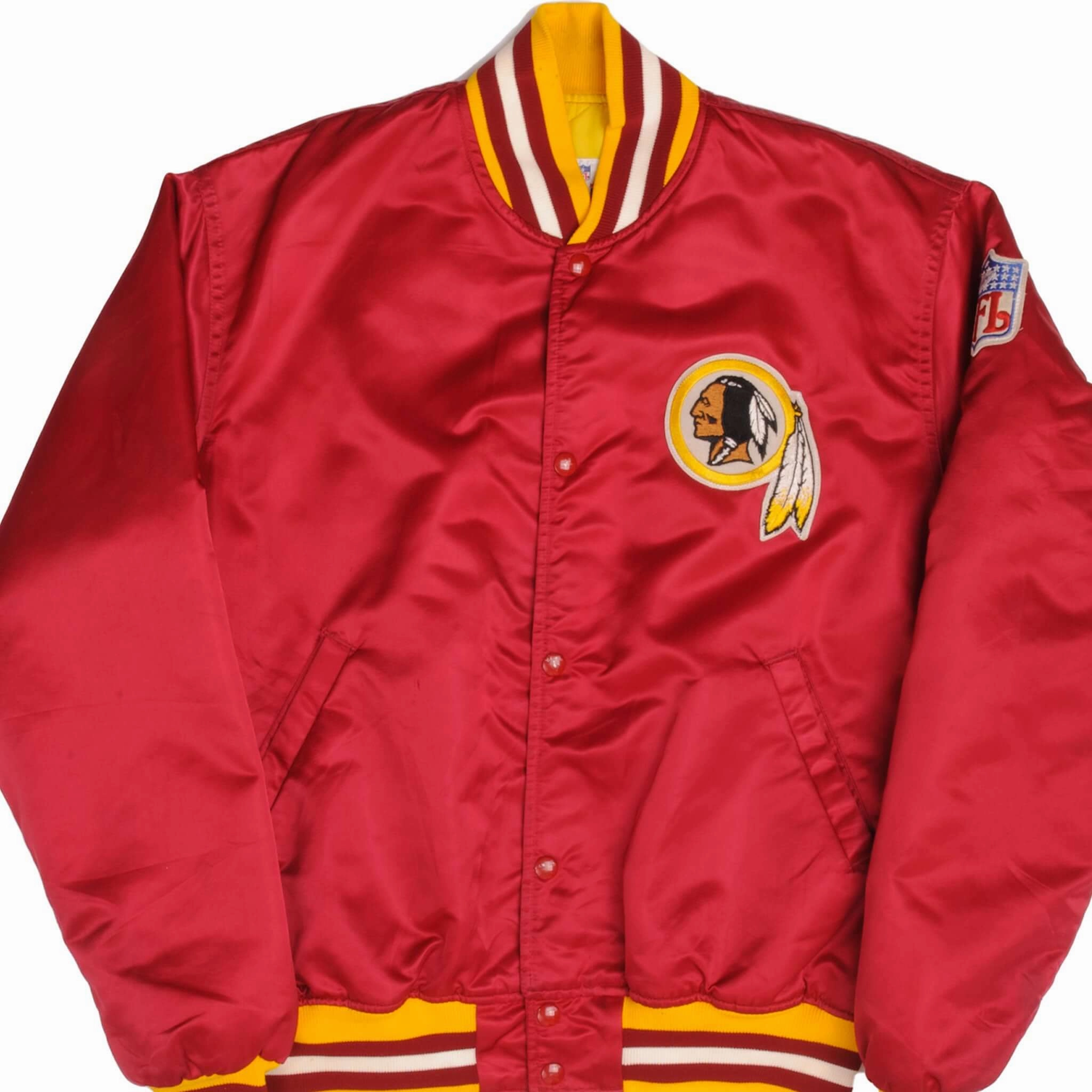 VINTAGE NFL WASHINGTON REDSKINS SATIN STARTER PROLINE JACKET 90S LARGE MADE USA Breathable mesh lining chefs