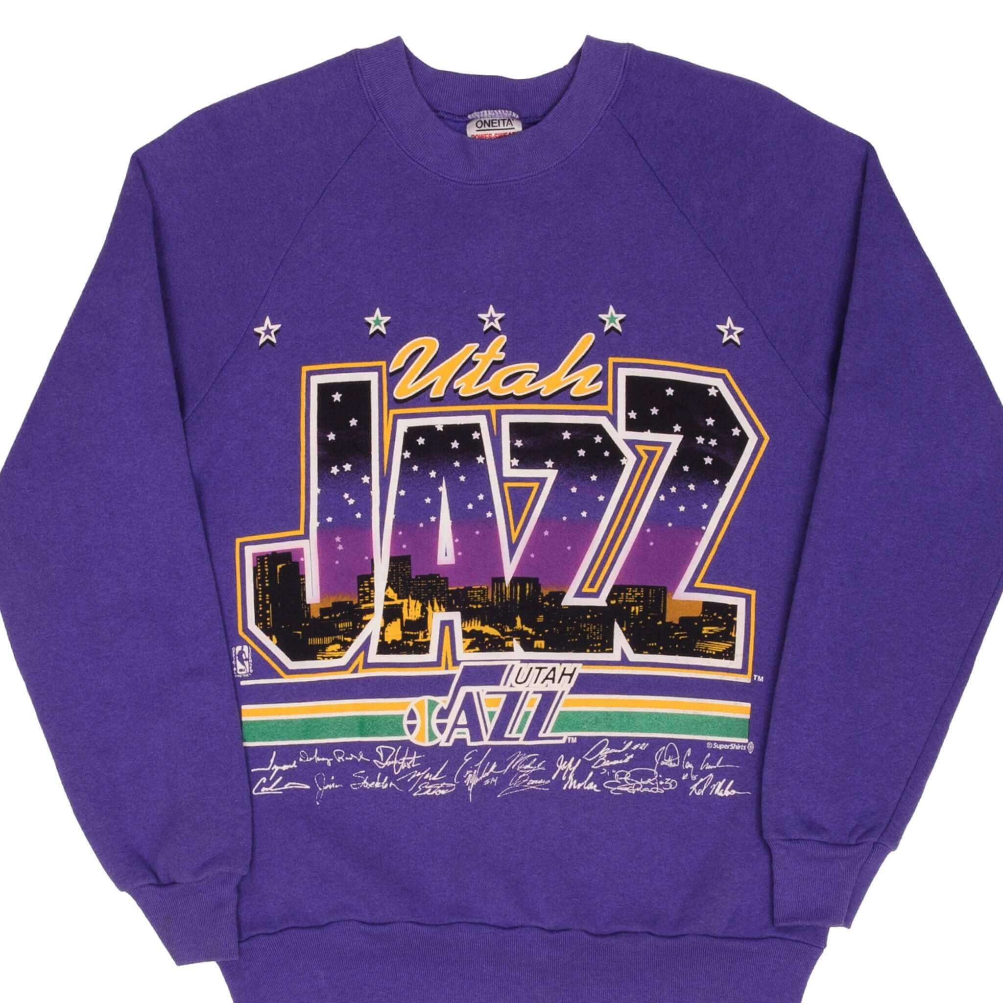Timeless Bold good for weekends VINTAGE NBA UTAH JAZZ SWEATSHIRT 1990S SIZE MEDIUM MADE IN USA