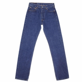 VINTAGE LEVIS 501 INDIGO JEANS 1990S SIZE 29X34 MADE IN USA Odor Control Treatment Modern Weekend Style