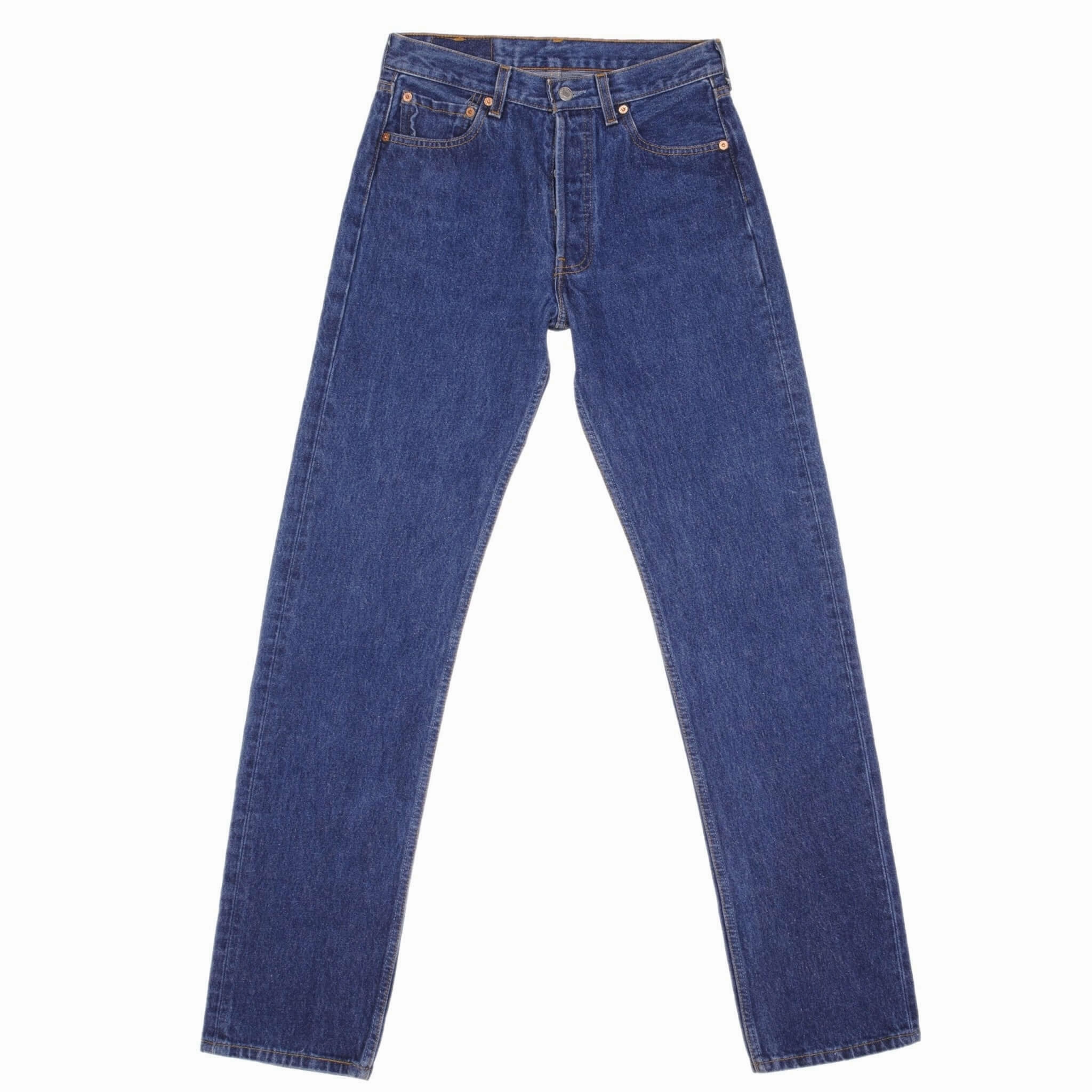 VINTAGE LEVIS 501 INDIGO JEANS 1990S SIZE 29X34 MADE IN USA Odor Control Treatment Modern Weekend Style