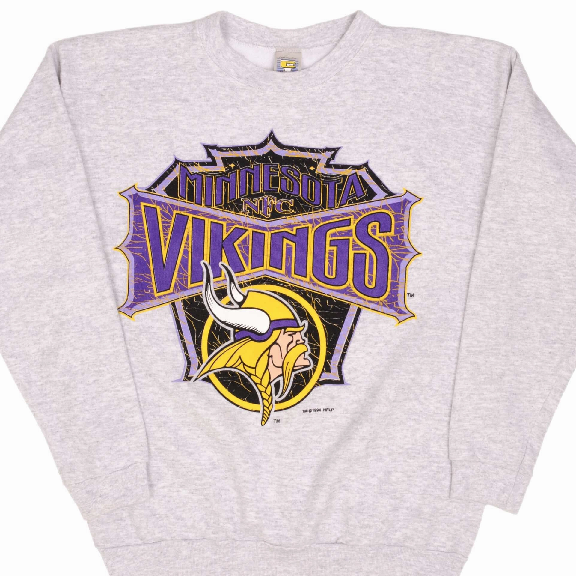 VINTAGE NFL MINNESOTA VIKINGS SWEATSHIRT 1994 SIZE LARGE MADE IN USA Core Active color fast