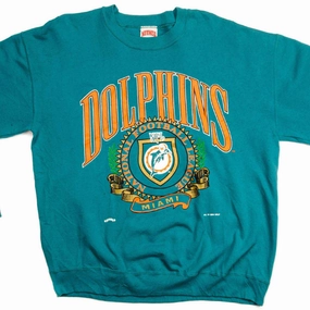 Relaxed Hoodie VINTAGE NFL MIAMI DOLPHINS SWEATSHIRT 1994 SIZE LARGE MADE IN USA
