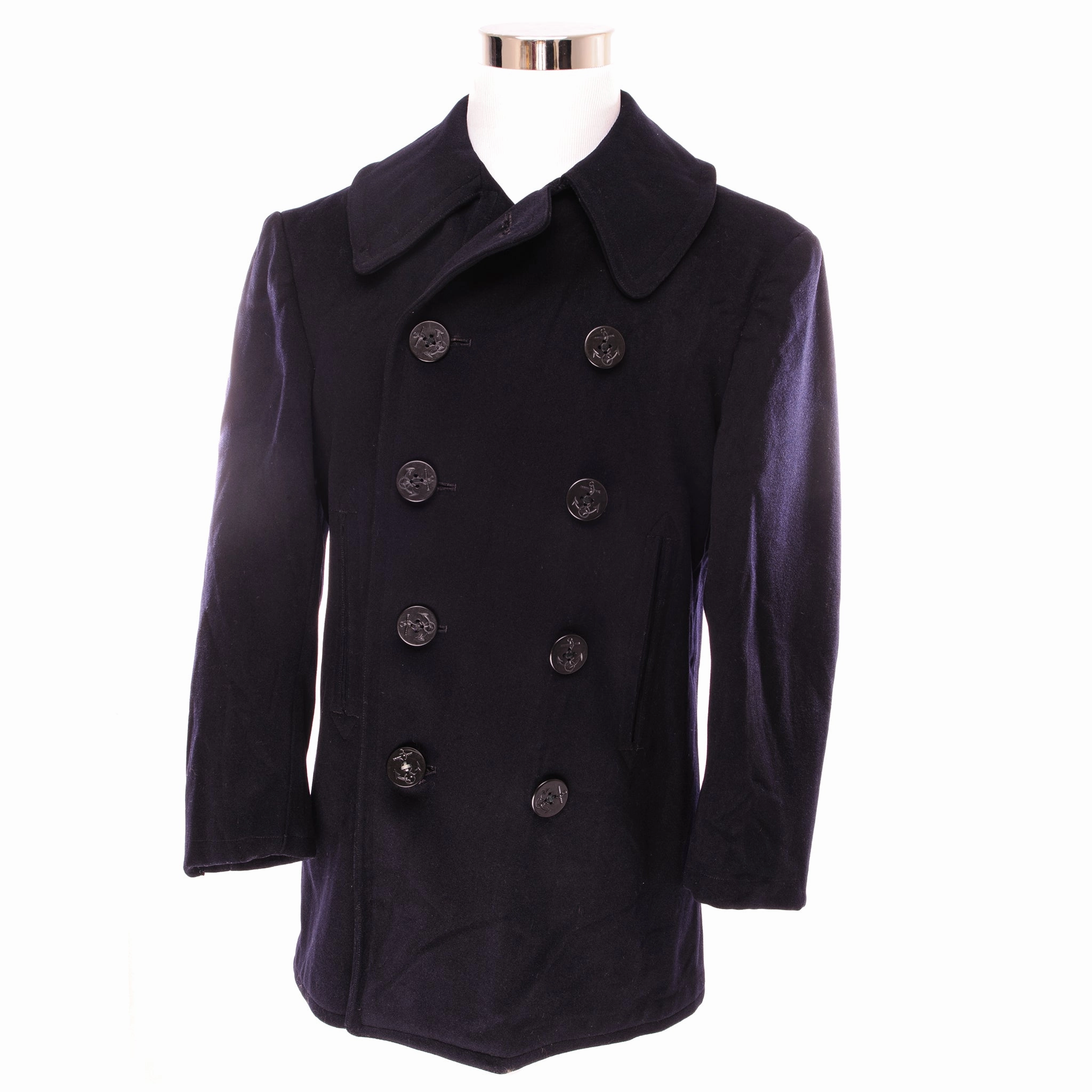 Waterproof Zipper Autumn Ready VINTAGE US NAVY PEACOAT WW2 ERA SIZE MEDIUM