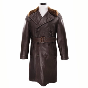 Airflow Ventilation System VINTAGE US NAVY M69F LEATHER TRANSPORT AIRCRAFT COAT 1940S WW2 SIZE 38