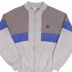 VINTAGE ADIDAS FULL ZIP GREY SWEATSHIRT JACKET 1970S SIZE XL Sporty Fashion product dancing suitable rhythm