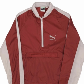 VINTAGE PUMA PULLOVER WINDBREAKER JACKET 1980S SIZE SMALL Premium Fit Breathable Structure