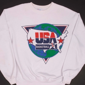 Cold Protection Comfy Apparel VINTAGE TEAM USA BASKETBALL NBA SWEATSHIRT 1980S SIZE XL MADE IN USA