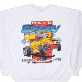 VINTAGE RACING HYLTON BLANEY 1997 WORLD TOUR CORTLAND OHIO SWEATSHIRT 2XL embroidery accents Comfy Comfort