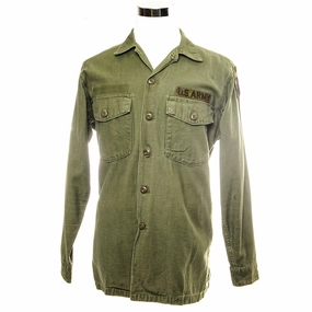 US ARMY 1969 VIETNAM UTILITY SHIRT P64 AVIATION CENTER PRIMARY HELICOPTER PATCHED Beach Style Sporty Comfort