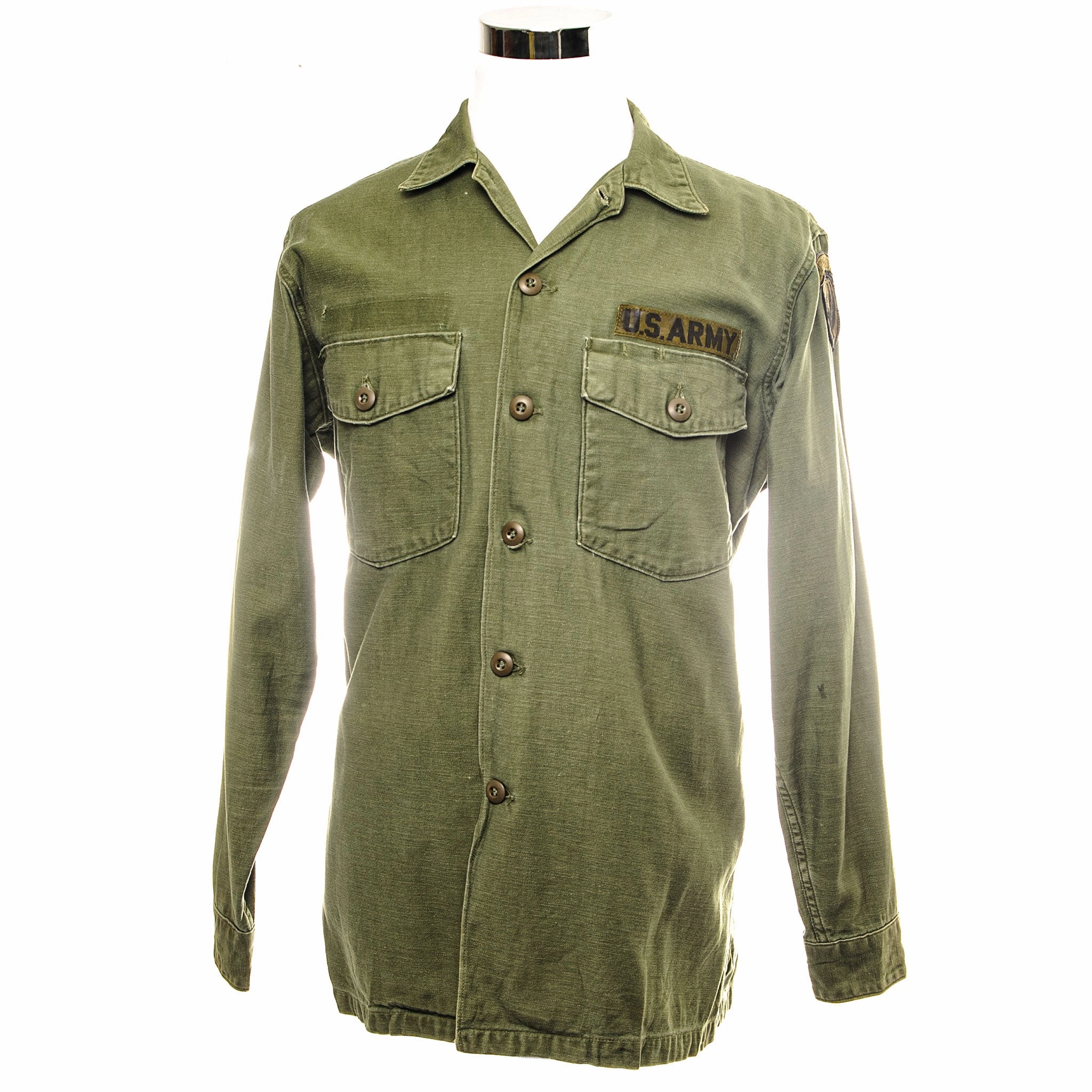 US ARMY 1969 VIETNAM UTILITY SHIRT P64 AVIATION CENTER PRIMARY HELICOPTER PATCHED Beach Style Sporty Comfort