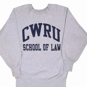 VINTAGE CHAMPION REVERSE WEAVE CWRU LAW SCHOOL SWEATSHIRT 1990S XL MADE IN USA Running Top Premium Style
